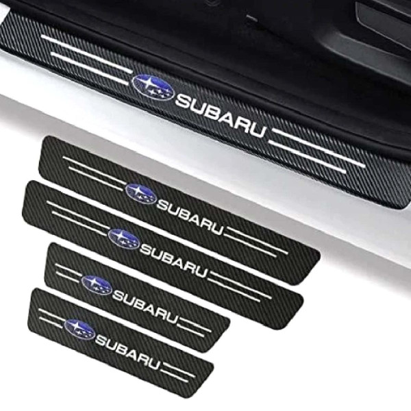 Захисна плівка накладка на пороги для Subaru Чорний Карбон 4 шт