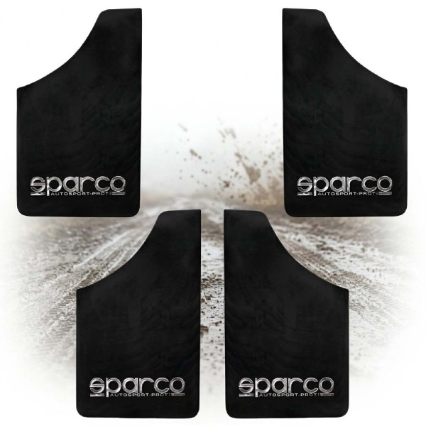 Брызговики малые черные SPARCO 360х220 мм твердые 4 шт