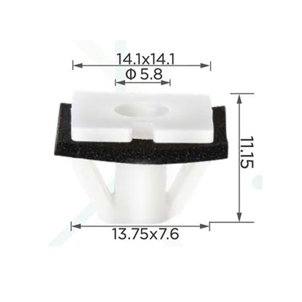 Клипса Крепление молдинга, двери Hyundai Kia (ОЭМ 87756-3D000, 877563D000, 14904) (C0365)