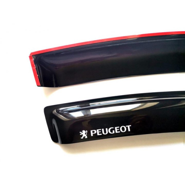 Дефлекторы окон ветровики для Peugeot Partner I 1996-2008 Скотч 3M 2 шт Voron Glass