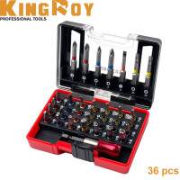 Набор бит Шестигранники и Звездочки Hex Torx KING STD 36 предметов Оригинал (32080)