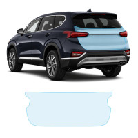 Антигравийная защитная бронепленка по лекалам для Hyundai Santa Fe TM 2018-2020 - зона крышки багажника