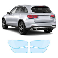 Антигравийная защитная бронепленка по лекалам для Mercedes-Benz GLC X253 facelift 2019-2022 - задние фонари стопы