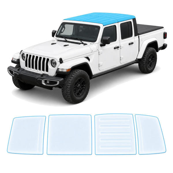 Антигравійна захисна бронеплівка за лекалами для Jeep Gladiator JT 2019-2023 - зона даху