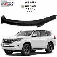 Дефлектор капота мухобойка для Toyota Land Cruiser Pradо 150 2017- S-крепления Евро Крепление (Vip Tuning)