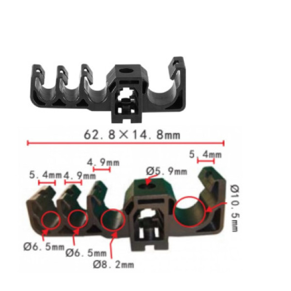 Кліпса тримач трубок електропроводки Toyota (90949-01D14, 9094901D14, 21233) (C1013)