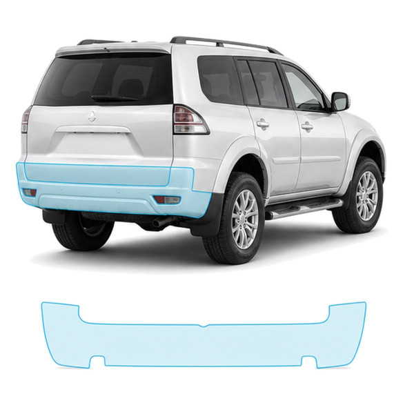 Антигравійна захисна бронеплівка за лекалами для Mitsubishi Pajero Sport II 2015-2019 - задній бампер