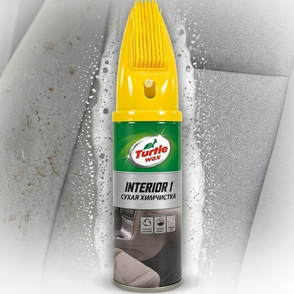 Суха хімчистка салону з нейтралізатором запахів із щіткою Turtle Wax Interior 1 400 мл (52799)