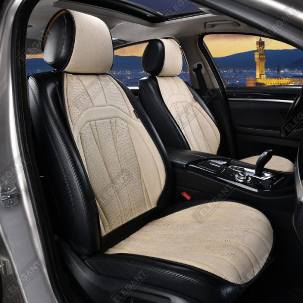 Накидки для сидений Алькантара Elegant ANCONA Бежевий Полный Комплект (700 814)