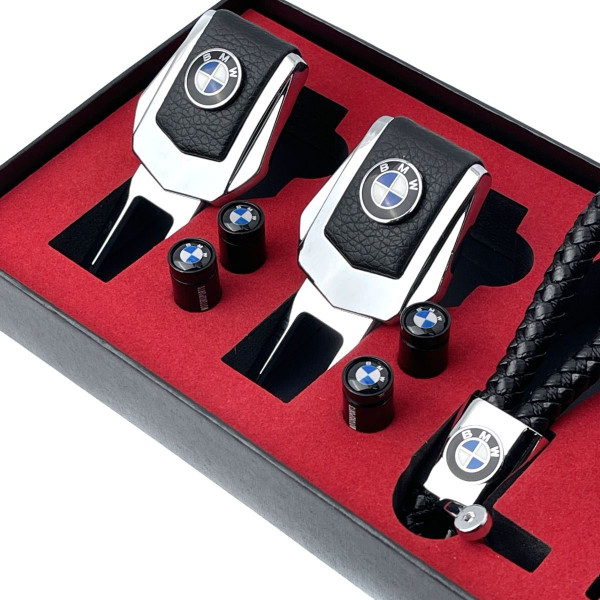 Подарунковий набір №1 для Bmw (заглушки ременя / ковпачки на ніпель / брелок)