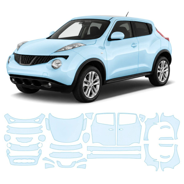 Антигравийная защитная бронепленка по лекалам для Nissan Juke F15 2010-2019 - полный кузов