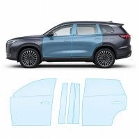 Антигравийная защитная бронепленка по лекалам для Chery Tiggo 8 Pro Max (PHEV) I 2024- зоны дверей и стойки окон