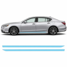 Антигравийная защитная бронепленка по лекалам для Acura RLX I facelift 2018-2020 - нижняя зона кузова пороги