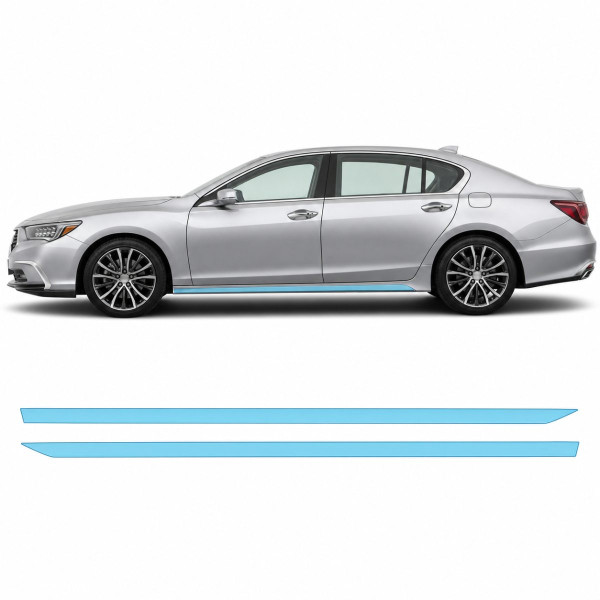 Антигравійна захисна бронеплівка за лекалами для Acura RLX I facelift 2018-2020 - нижня зона кузова пороги