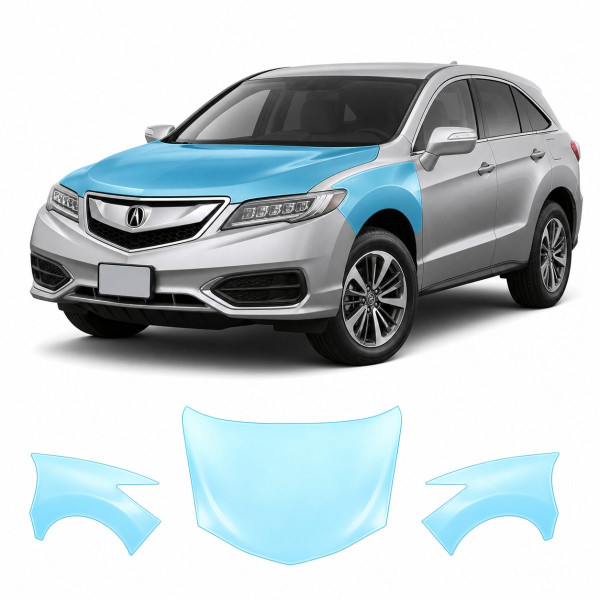 Антигравийная защитная бронепленка по лекалам для Acura RDX TX2/CDU facelift 2016-2018 - капот и передние крылья