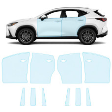 Антигравійна захисна бронеплівка за лекалами для Lexus NX AZ20 2021- зони дверей і стійки вікон