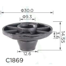 Кліпса Тримач килимів Audi, Volkswagen, Seat, Skoda (8E0-864-229-9B9, 8E08642299B9, 12809)