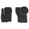 Передние ворсовые коврики для Mitsubishi Outlander 2012-2020 с подпятником 2 шт (Carrera)