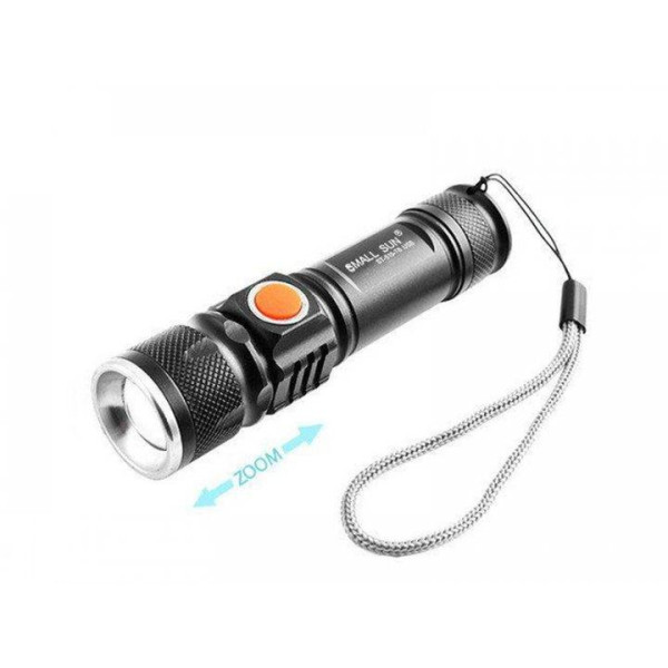 Ліхтар ручний POLICE 515-T6 ЗУ USB вбудований акумулятор ремінець zoom