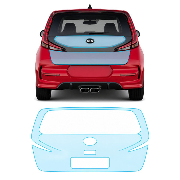Антигравийная защитная бронепленка по лекалам для Kia Soul SK3 2019-2025 - зона крышки багажника