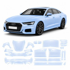 Антигравийная защитная бронепленка по лекалам для Audi A7 C8 2018-2022 - полный кузов