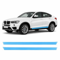 Антигравийная защитная бронепленка по лекалам для BMW X4 F26 2014-2018 - нижняя зона кузова пороги