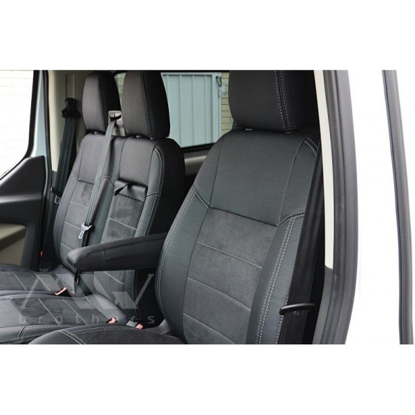 Авточохли модельні MW Brothers для Ford Transit Custom (1+2) c 2012-2023 Серія Leather Style
