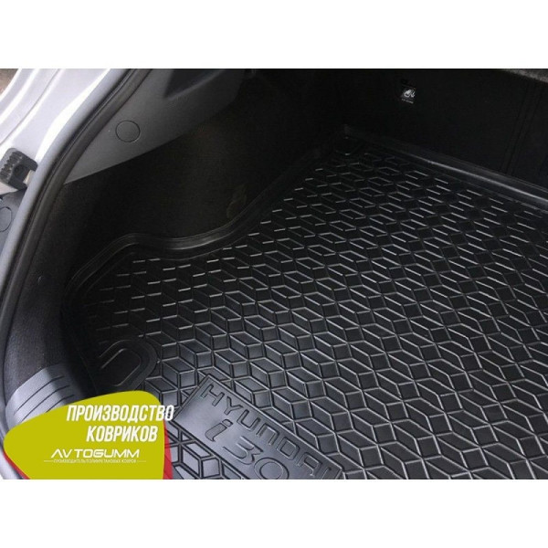 Автомобільний килимок в багажник Hyundai i30 2019 - Fastback / Гумовий (Avto-Gumm)