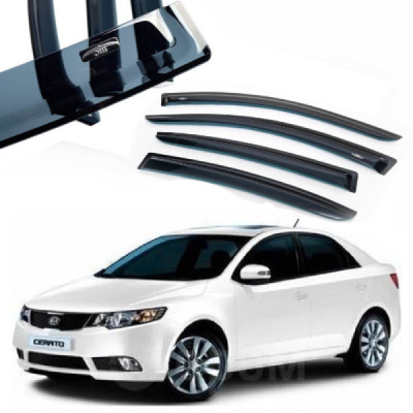 Дефлектори вікон вітровики для Kia Cerato 2009-2013 Седан (K21)