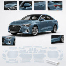 Антигравійна захисна бронеплівка за лекалами для Audi A3 8Y 2020-2024 - повний кузов