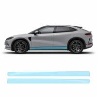 Антигравийная защитная бронепленка по лекалам для BYD Song L I 2024- нижняя зона кузова пороги