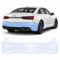 Антигравийная защитная бронепленка по лекалам для Audi A6 C8 facelift 2023-2025 - задний бампер