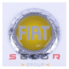 Эмблема для Fiat с колоском / пластиковая / скотч D75 Желтая