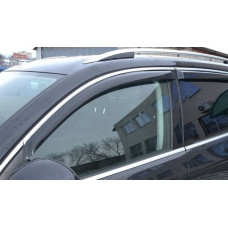 Дефлектори вікон вітровики для Subaru Legasy 2009- 4дв Хром молдинг