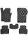 Коврики в салон Экокожа для Volkswagen Passat B6 2005-2010 Черные 5 шт (Rombus)