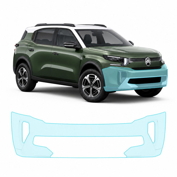 Антигравійна захисна бронеплівка за лекалами для Citroen C3 Aircross II 2024- передній бампер