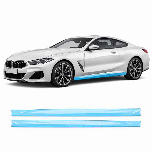 Антигравійна захисна бронеплівка за лекалами для BMW 8 Series G15/G14/G16 2018-2022 - нижня зона кузова та пороги