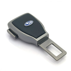 Заглушка переходник ремня безопасности с логотипом Subaru Темный хром 1 шт