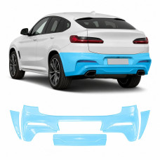 Антигравийная защитная бронепленка по лекалам для BMW X4 G02 2018-2021 - задний бампер