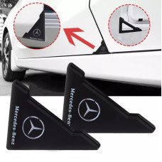 Защита углов двери Mercedes-Benz 2 шт Резиновые 45х58х47 мм на скотче Черные Усиленные (противоударные чехлы от сколов)