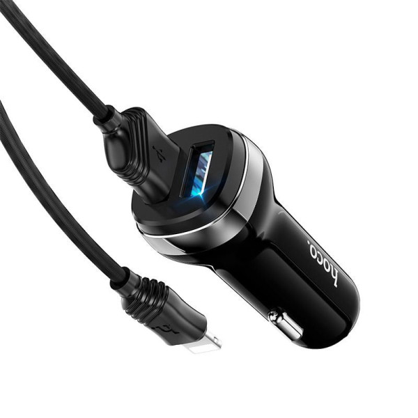 Автомобильное зарядное устройство Hoco Z40 2USB 2.4A Type-C Черный (Оригинал)