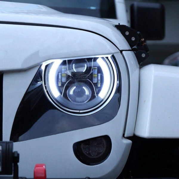 Дополнительная LED фара 60 W 10-30V Bi-Led DRL фары 7 дюймов ДХО Ангельские глазки 1 шт (3583)