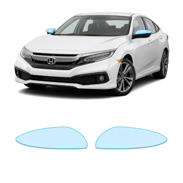 Антигравийная защитная бронепленка по лекалам для Honda Civic X facelift 2019-2021 - зеркала