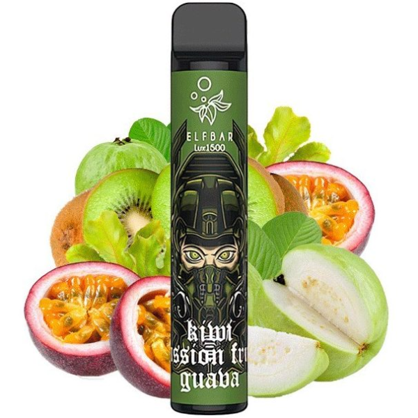Elf Bar Lux 1500 POD 2% Оригінал Kiwi Passion fruit Guava Ківі Маракуйя Гуава