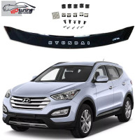Дефлектор капота мухобойка для Hyundai Santa Fe 2012-2018 Короткая HYD52