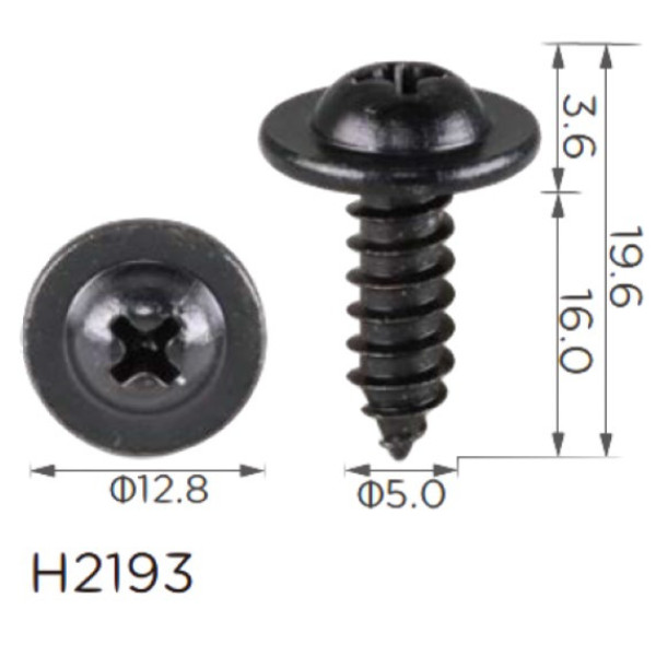 Саморіз з шайбою Hyundai, Kia (1249205163, 12492-05163, 18073)H2193)