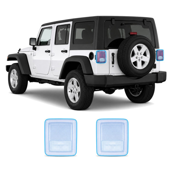 Антигравийная защитная бронепленка по лекалам для Jeep Wrangler JL 2018-2023 - задние фонари стопы