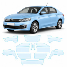 Антигравійна захисна бронеплівка за лекалами для Citroen C-Elysee I facelift 2017-2022 - повний кузов