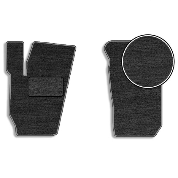 Передние ворсовые коврики для Skoda Fabia 2007-2014 с подпятником 2 шт (Carrera)