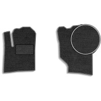 Передние ворсовые коврики для Volkswagen Touareg I 2002-2010 с подпятником 2 шт (Carrera)
